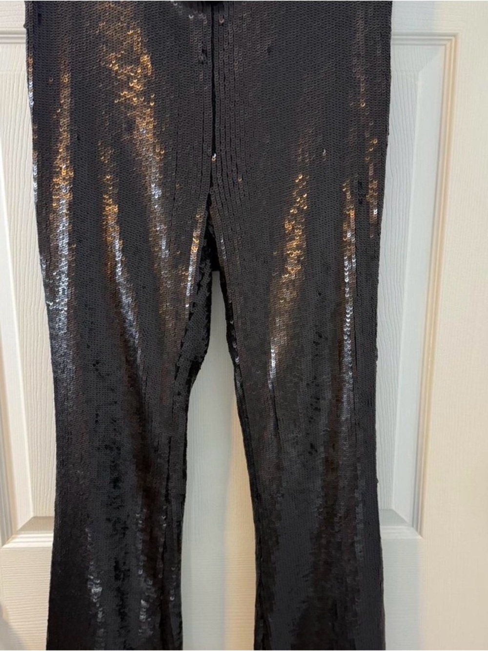 Future Collective Black Sequin Flared Pants